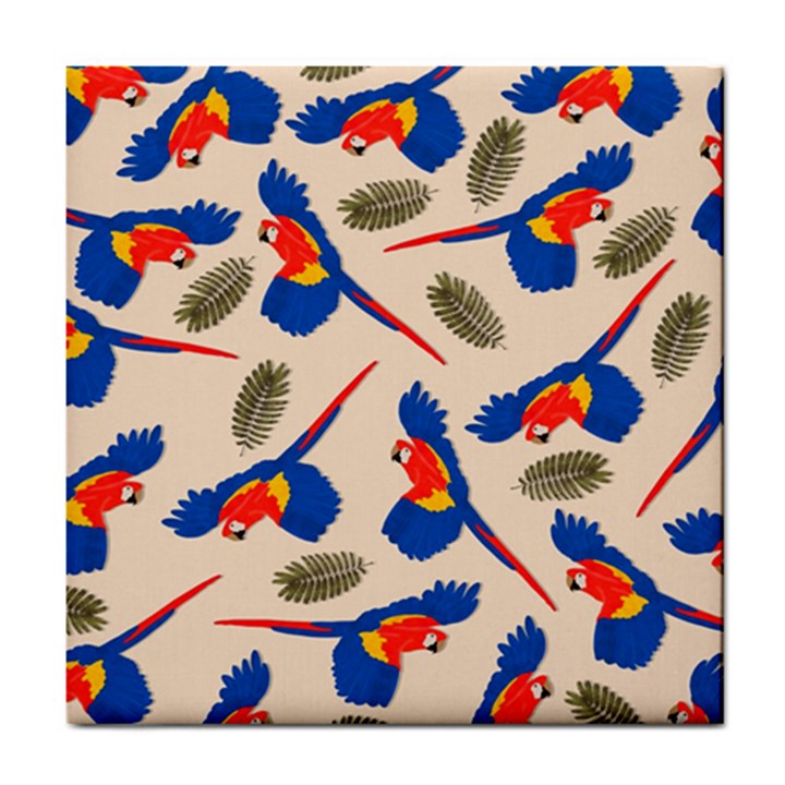 Bird Animals Parrot Pattern Tile Coaster