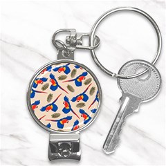 Bird Animals Parrot Pattern Nail Clippers Key Chain