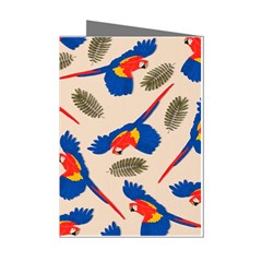 Bird Animals Parrot Pattern Mini Greeting Cards (pkg Of 8) by Ravend