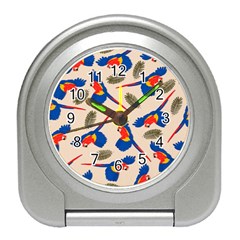 Bird Animals Parrot Pattern Travel Alarm Clock by Ravend