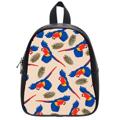 Bird Animals Parrot Pattern School Bag (small) by Ravend