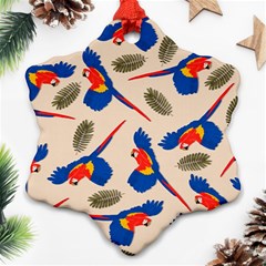 Bird Animals Parrot Pattern Ornament (snowflake) by Ravend