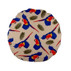 Bird Animals Parrot Pattern Standard 15  Premium Round Cushions by Ravend