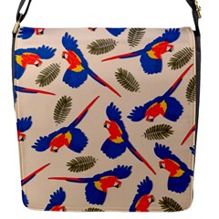 Bird Animals Parrot Pattern Flap Closure Messenger Bag (s) by Ravend