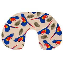 Bird Animals Parrot Pattern Travel Neck Pillow by Ravend