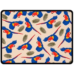 Bird Animals Parrot Pattern Fleece Blanket (large) by Ravend