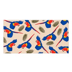 Bird Animals Parrot Pattern Satin Shawl 45  X 80  by Ravend