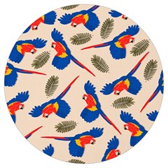 Bird Animals Parrot Pattern Round Trivet by Ravend