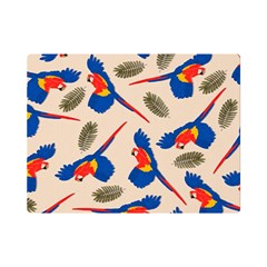 Bird Animals Parrot Pattern One Side Premium Plush Fleece Blanket (mini) by Ravend