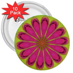 Floral Art Design Pattern 3  Buttons (10 pack) 