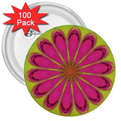 Floral Art Design Pattern 3  Buttons (100 pack) 