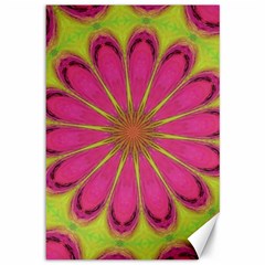 Floral Art Design Pattern Canvas 12  x 18 