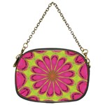 Floral Art Design Pattern Chain Purse (Two Sides) Back