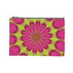 Floral Art Design Pattern Cosmetic Bag (Large)