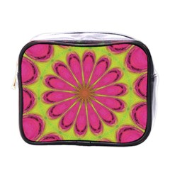 Floral Art Design Pattern Mini Toiletries Bag (One Side)