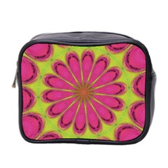 Floral Art Design Pattern Mini Toiletries Bag (Two Sides)