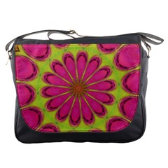 Floral Art Design Pattern Messenger Bag