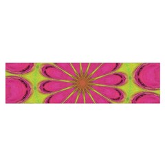 Floral Art Design Pattern Oblong Satin Scarf (16  x 60 )