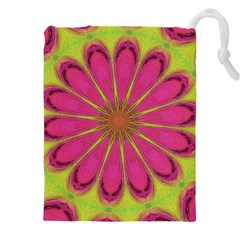 Floral Art Design Pattern Drawstring Pouch (5XL)