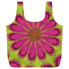 Floral Art Design Pattern Full Print Recycle Bag (XXXL)