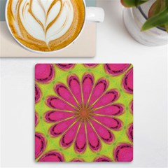 Floral Art Design Pattern UV Print Square Tile Coaster 