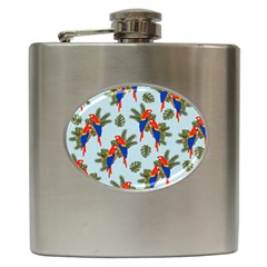 Birds Animals Nature Background Hip Flask (6 oz)