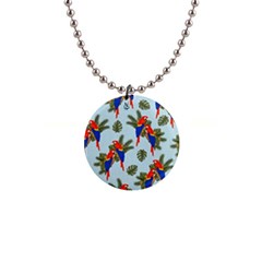 Birds Animals Nature Background 1  Button Necklace