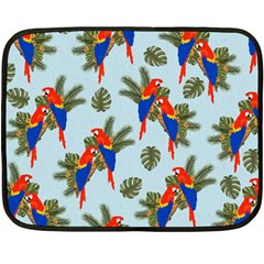 Birds Animals Nature Background Fleece Blanket (Mini)