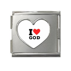 I Love God Mega Link Heart Italian Charm (18mm) by ilovewhateva