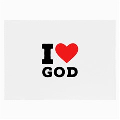 I Love God Large Glasses Cloth (2 Sides) by ilovewhateva