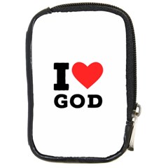 I Love God Compact Camera Leather Case by ilovewhateva