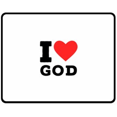 I Love God Fleece Blanket (medium) by ilovewhateva