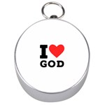 I love god Silver Compasses Front