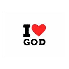 I Love God Premium Plush Fleece Blanket (mini) by ilovewhateva