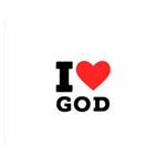 I love god One Side Premium Plush Fleece Blanket (Medium) 60 x50  Blanket Front