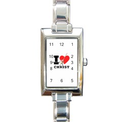 I Love Christ Rectangle Italian Charm Watch by ilovewhateva