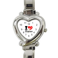 I Love Christ Heart Italian Charm Watch by ilovewhateva