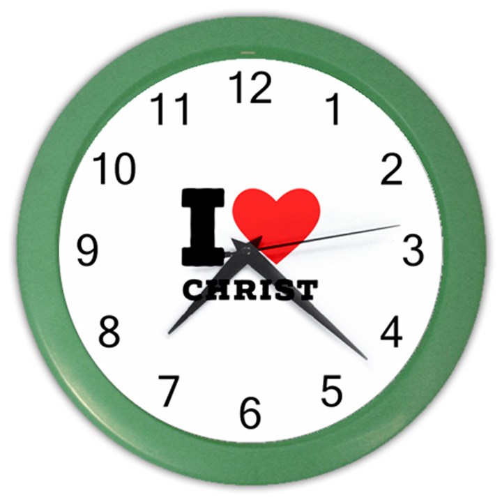 I love christ Color Wall Clock