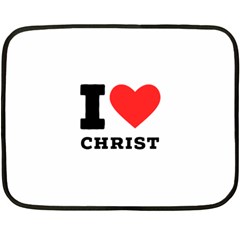 I Love Christ One Side Fleece Blanket (mini) by ilovewhateva