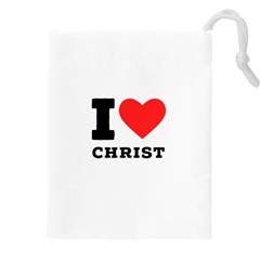 I Love Christ Drawstring Pouch (5xl) by ilovewhateva