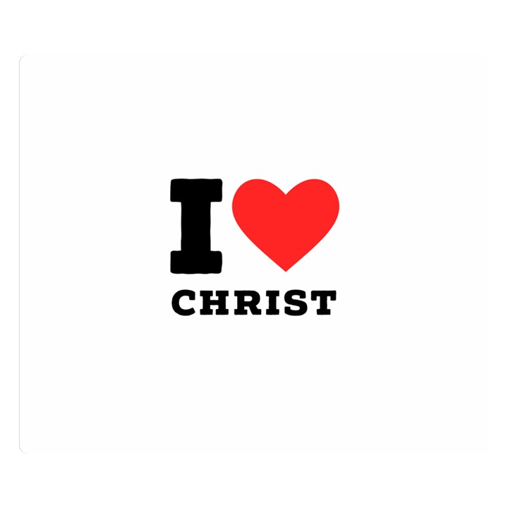 I love christ One Side Premium Plush Fleece Blanket (Small)