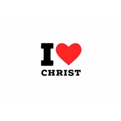 I Love Christ One Side Premium Plush Fleece Blanket (extra Small) by ilovewhateva