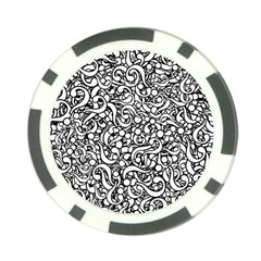 Question Mark Typographic Motif Random Pattern Poker Chip Card Guard