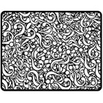 Question Mark Typographic Motif Random Pattern Fleece Blanket (Medium) 58.8 x47.4  Blanket Front