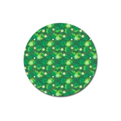 Leaf Clover Star Glitter Seamless Magnet 3  (round) by Pakemis