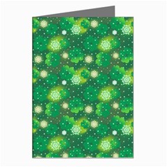 Leaf Clover Star Glitter Seamless Greeting Cards (pkg Of 8) by Pakemis