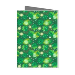 Leaf Clover Star Glitter Seamless Mini Greeting Cards (pkg Of 8) by Pakemis