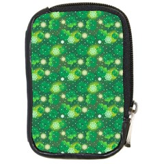 Leaf Clover Star Glitter Seamless Compact Camera Leather Case by Pakemis