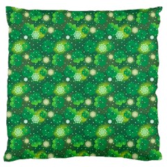 Leaf Clover Star Glitter Seamless Large Cushion Case (one Side) by Pakemis