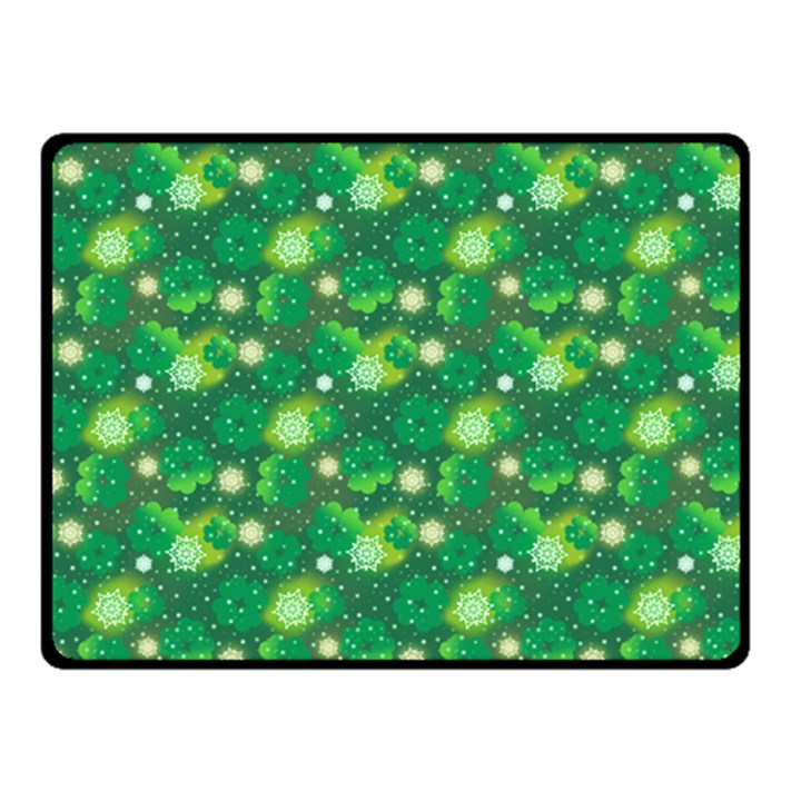 Leaf Clover Star Glitter Seamless Fleece Blanket (Small)